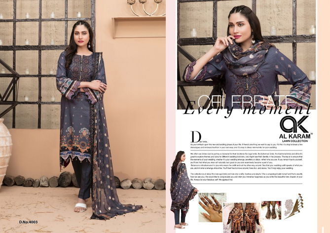 Al Karam Kesariya 4 Casual Wear Karachi Cotton Printed Dress Material Collection